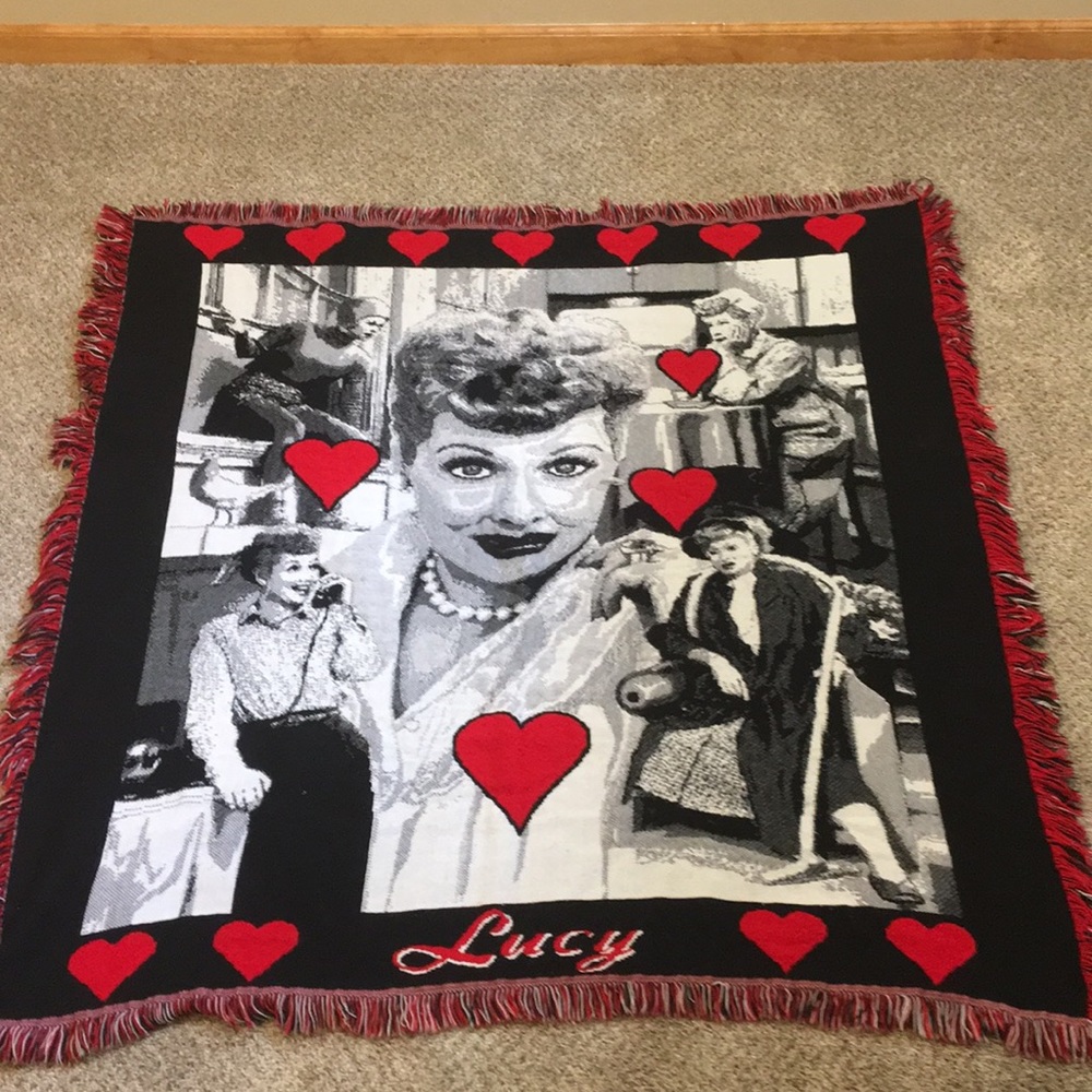 Vintage I Love Lucy throw blanket